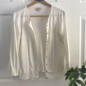 White Button Down Cardigan (Cardigan C)